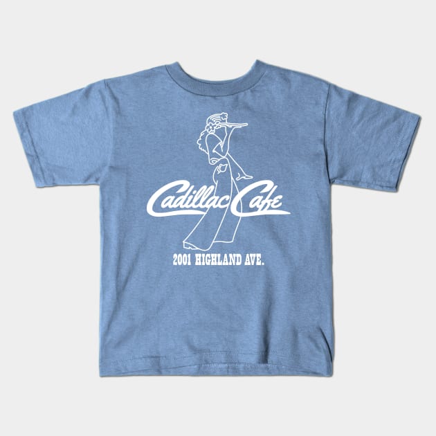 Cadillac Cafe Waitress Kids T-Shirt by Wright Art